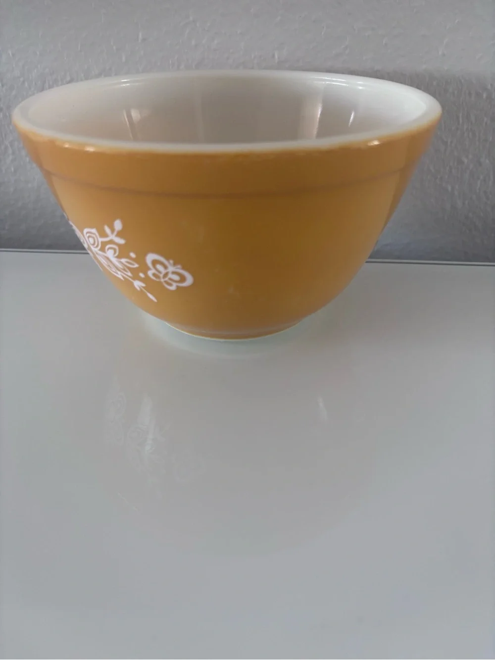 Vintage PYREX 401 Butterfly Gold Mixing Bowl 750 ml 1970s USA